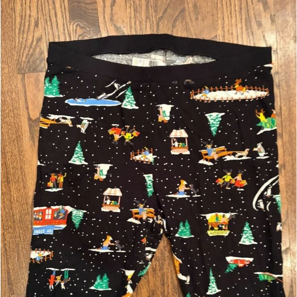 NWOT Old Navy High-Waisted Printed Waffle Pajama Leggings for Women Size XL Tall - Picture 2 of 3
